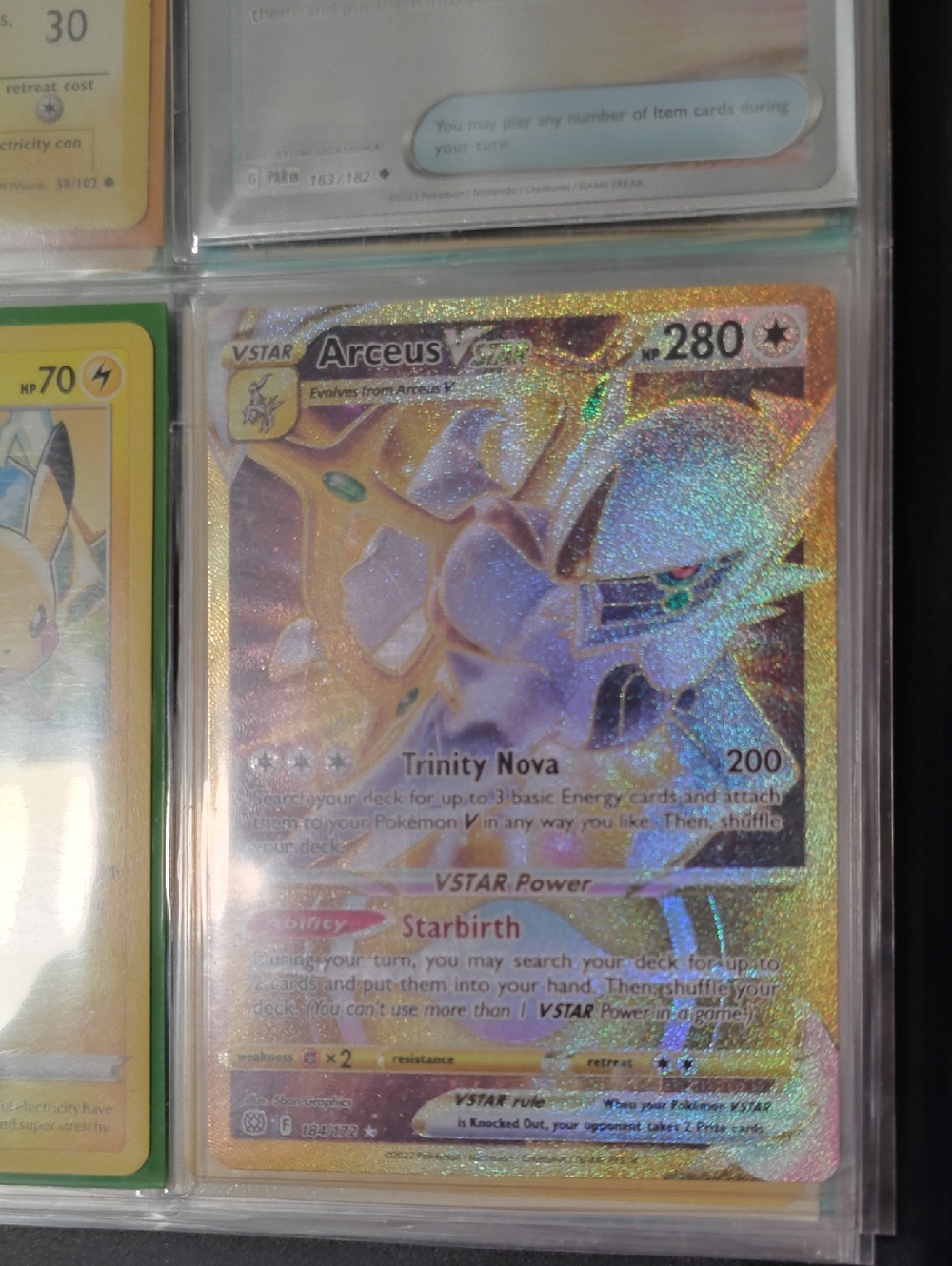 Pokemon Arceus VSTAR Holo Gold and Purple Trading Card